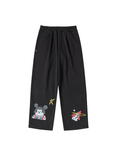 beyondcloset Art Apollo Wide Jersey Pants Black