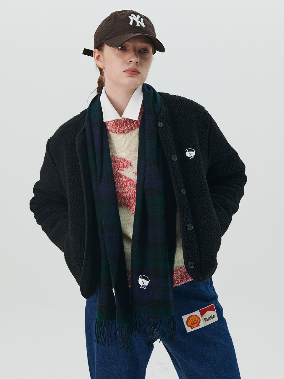 beyondcloset New Parisien Wappen Basic muffler green