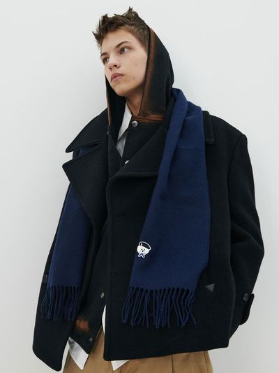 beyondcloset New Parisien Wappen Basic muffler navy