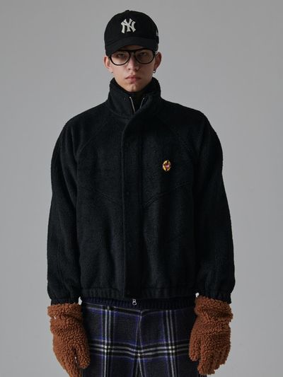 beyondcloset Wool Alpaca Semi-Overfit Blouson [Black]