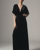 BHLDN Amelia Deep-V Stretch Velvet Maxi Dress - 1