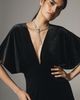 BHLDN Amelia Deep-V Stretch Velvet Maxi Dress - 3