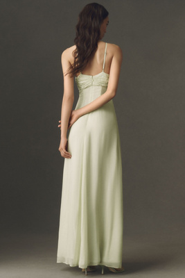 bhldn beaded dress BHLDN Theodora Beaded Lace V-Neck Wedding Gown NWT Size 0
