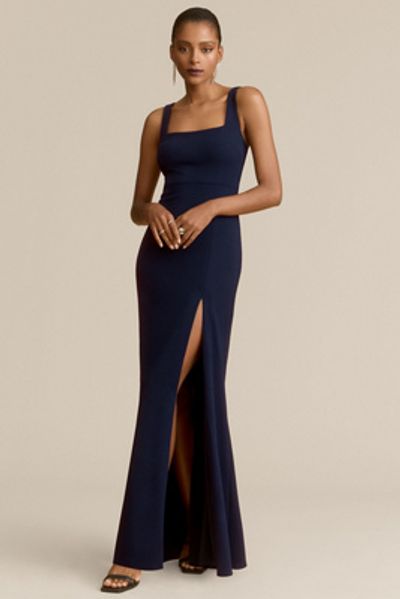 BHLDN Blake Square-Neck Stretch Crepe Maxi Dress