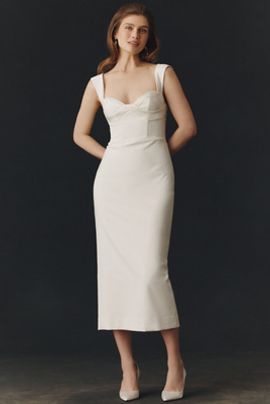 BHLDN - Strapless Drop-Waist Fit & Flare Jacquard Maxi Dress BHLDN - Strapless Drop-Waist Fit & Flare Jacquard Maxi Dress