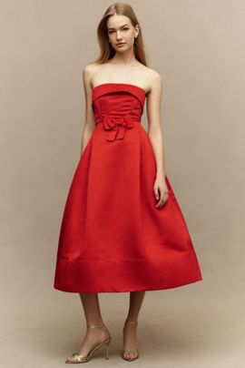white christmas dresses Green Frill Sleeve Lola Midi Dress main image 0