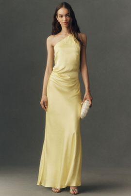 BHLDN Chandler One-Shoulder Maxi Dress