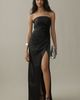 BHLDN Danielle Strapless Side-Slit Stretch Satin Maxi Dress - 1