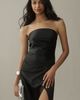 BHLDN Danielle Strapless Side-Slit Stretch Satin Maxi Dress - 3