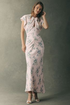 BHLDN Flutter-Sleeve Maxi Dress