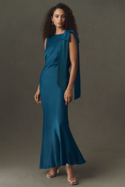 BHLDN High-Neck Open-Back Maxi Dress