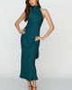 BHLDN Jacquard Satin Fringe Scarf Maxi Dress - 1