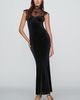 BHLDN Lace High-Neck Velvet Maxi Dress - 1
