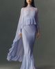 BHLDN Leigh Chiffon Slip Maxi Dress With Ruffle Cape - 1