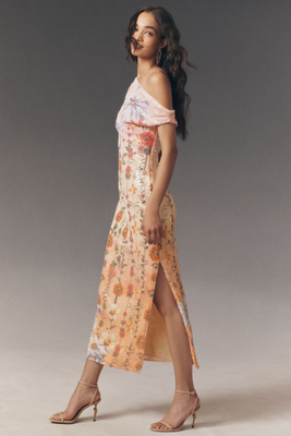 BHLDN - Lola Stretch Sequin Long-Sleeve Midi Dress