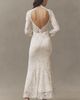 BHLDN Long-Sleeve Mock-Neck Stretch Lace Maxi Dress - 2