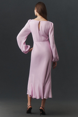 BHLDN - Long-Sleeve Scarf-Neck A-Line Dress