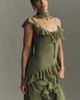BHLDN Lottie Ruffled Chiffon Gown - 4