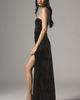 BHLDN Luella Strapless Side-Slit Stretch Velvet Maxi Dress - 4