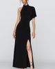 BHLDN Mock-Neck Asymmetrical Maxi Dress - 1