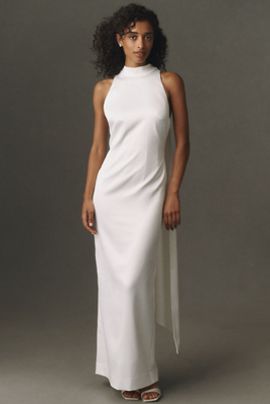 BHLDN Mock-Neck Maxi Dress