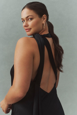 strapless open back dress One Shoulder Scarf Dress – Materiel main image 0
