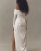 BHLDN Off-Shoulder Mixed Mesh & Satin Wrap Maxi Dress - 2
