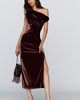 BHLDN Off Shoulder Velvet Maxi Dress - 1
