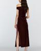 BHLDN Off Shoulder Velvet Maxi Dress - 3