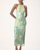 BHLDN Paulina Halter Printed Sequin Midi Dress - 1