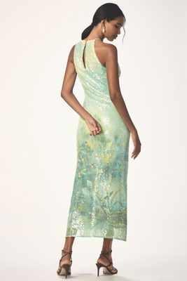 cut out halter maxi dress Karen Cutout Halter Backless Maxi Dress In Red S main image 1