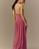 BHLDN Plunge Halter-Neck Chiffon Maxi Dress - 2