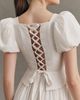 BHLDN Puff Sleeve Corset Fit & Flare Maxi Dress - 4