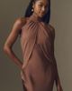 BHLDN Renae Chiffon Satin Halter-Neck Gown - 3