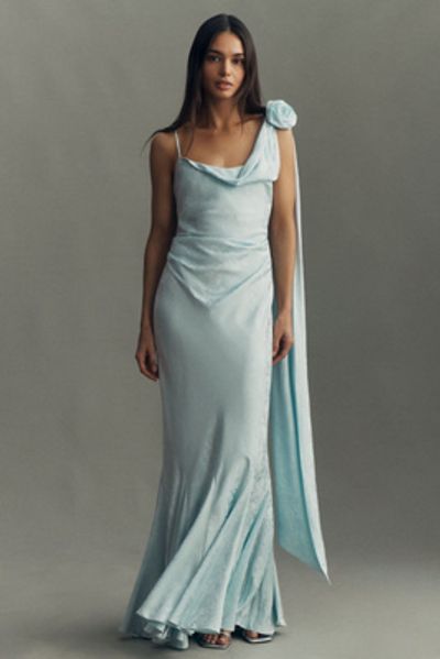 should bridesmaid dress touch the floor BHLDN Couplet Dress main image 1