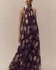 BHLDN Rosie Mock-Neck Pleated Chiffon Maxi Dress - 1
