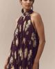 BHLDN Rosie Mock-Neck Pleated Chiffon Maxi Dress - 3