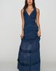 BHLDN Ruffled Satin Maxi Dress - 1