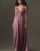 BHLDN Satin Bias-Cut V-Neck Maxi Dress - 1