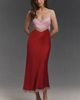 BHLDN Satin Lace Colorblock Midi Dress - 1