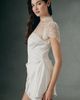 BHLDN Satin Lace Mock Neck Mini Dress - 2