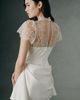 BHLDN Satin Lace Mock Neck Mini Dress - 4