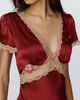 BHLDN Satin Lace Trim Midi Dress - 2