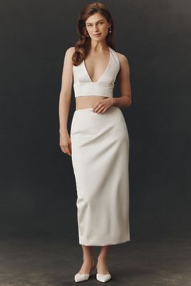 BHLDN Satin Maxi Skirt