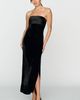 BHLDN Satin Velvet Strapless Midi Dress - 1