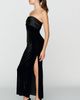 BHLDN Satin Velvet Strapless Midi Dress - 4