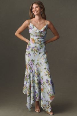 BHLDN Scoop-Neck Chiffon Maxi Dress