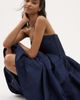 BHLDN Strapless Basque-Waist A-Line Midi Dress - 3