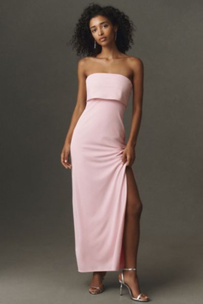 BHLDN Strapless Crepe Maxi Dress