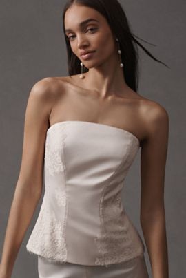 BHLDN Strapless Lace Corset